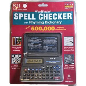 Seiko SII WordFinder WP-3200 Spell Checker & Rhyming Dictionary NEW Sealed